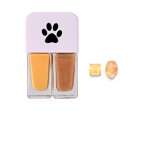 

PandaHall 12ml Two Tone Nail Polish, for Nail Art Design, Quick-drying, Nail Art Accessories, Gold, 60x36x18mm Carved Nail Gel Gold