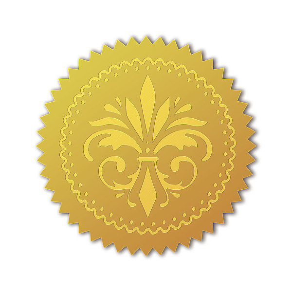 

PandaHall Self Adhesive Gold Foil Embossed Stickers, Medal Decoration Sticker, Others, 5x5cm Metal Others Gold