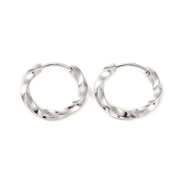 

PandaHall 304 Stainless Steel Hoop Earrings, Stainless Steel Color, 17x2.5mm, Pin: 1mm 304 Stainless Steel