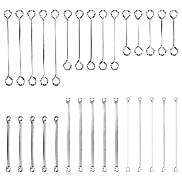 

PandaHall SUPERFINDINGS 120Pcs 6 Styles Bar Links with 2 Holes 304 Stainless Steel Connector Charms Stick Shape Strip Earrings Connectors...