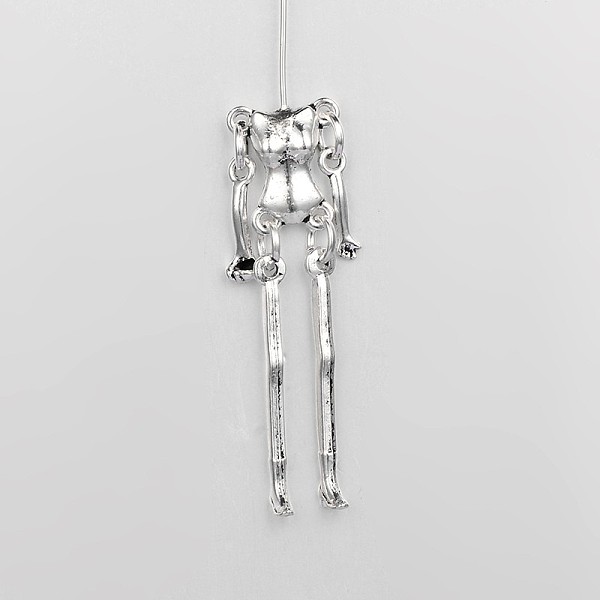 

PandaHall Tibetan Style Alloy Human Body Skeleton For DIY Toy Doll Making, Cadmium Free & Nickel Free & Lead Free, Antique Silver, 44x12x4mm...