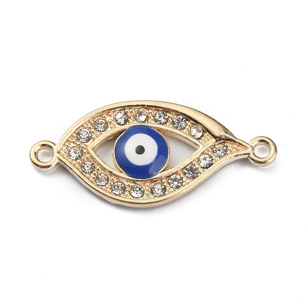 

PandaHall Alloy Enamel Link Connectors, with Crystal Rhinestone, Evil Eye, Light Gold, Eye Pattern, 12x27x3mm, Hole: 1.5mm Alloy..., Clear