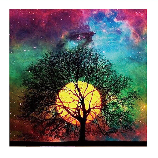 

PandaHall DIY 5D Tree of Life Pattern Canvas Diamond Painting Kits, with Resin Rhinestones, Sticky Pen, Tray Plate, Glue Clay, for Home Wall..., Multicolor