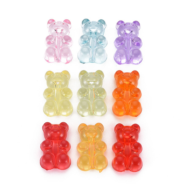 

PandaHall Transparent Acrylic Beads, Bear, Mixed Color, 18x11x7mm, Hole: 1.8mm Acrylic Bear Multicolor