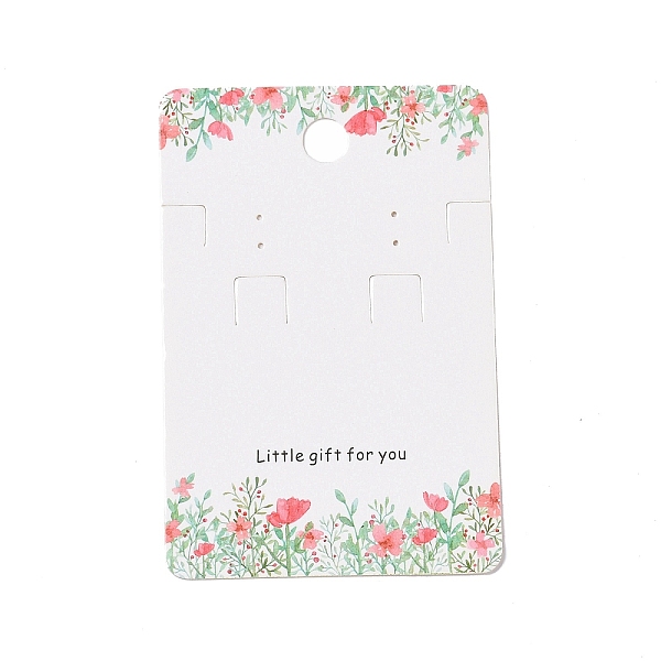

PandaHall Rectangle Floral Paper Jewelry Display Cards with Hanging Hole, for Earring & Necklace Display, Tomato, 9x6x0.05cm, Hole: 1mm..., Red