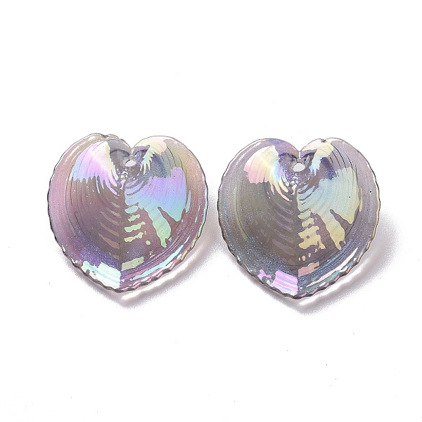 

PandaHall UV Plating Rainbow Iridescent Acrylic Pendants, Glitter, Heart Charm, Slate Gray, 30.5x30x11mm, Hole: 1.8mm Acrylic Heart