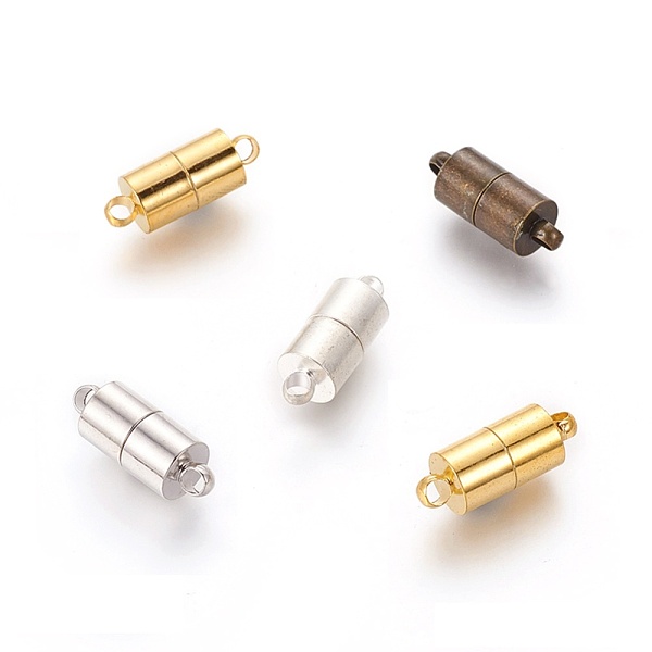 

PandaHall Brass Magnetic Clasps, Column, Mixed Color, 16x6mm, Hole: 1.5mm Brass Column