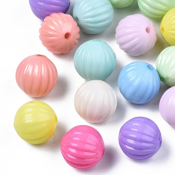 

PandaHall Opaque Acrylic Beads, Round, Mixed Color, 12x12mm, Hole: 1.5mm Acrylic Round Multicolor