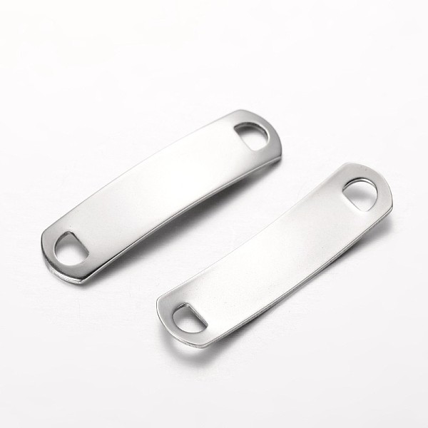 

PandaHall Rectangle 304 Stainless Steel Links connectors, Stainless Steel Color, 38.5x10x1mm, Hole: 4x5mm 304 Stainless Steel Rectangle