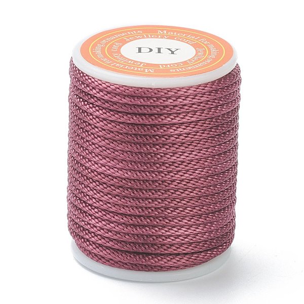 

PandaHall Polyester Braided Cords, for Jewelry Making Beading Crafting, Indian Red, 1.5mm, about 4.37 yards(4m)/roll Polyester