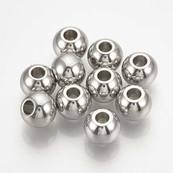 

PandaHall 304 Stainless Steel Spacer Beads, Round, Stainless Steel Color, 3x2mm, Hole: 1.5mm 304 Stainless Steel Round