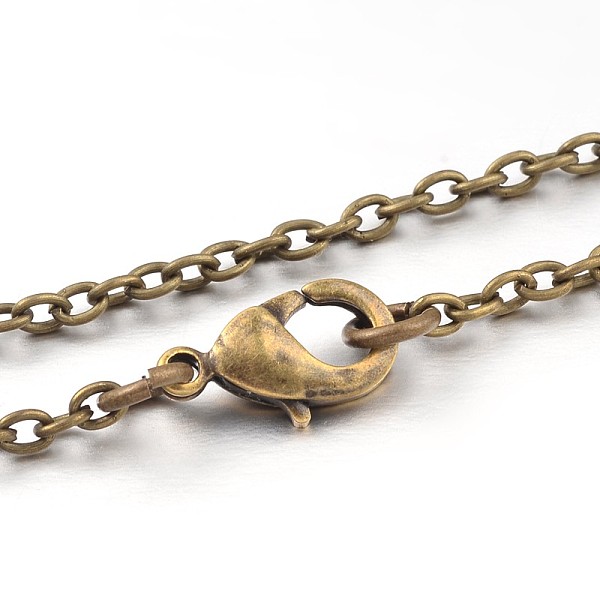 

PandaHall Iron Cable Chain Necklace Making, with Lobster Claw Clasps, Antique Bronze, 27.5 inch Iron