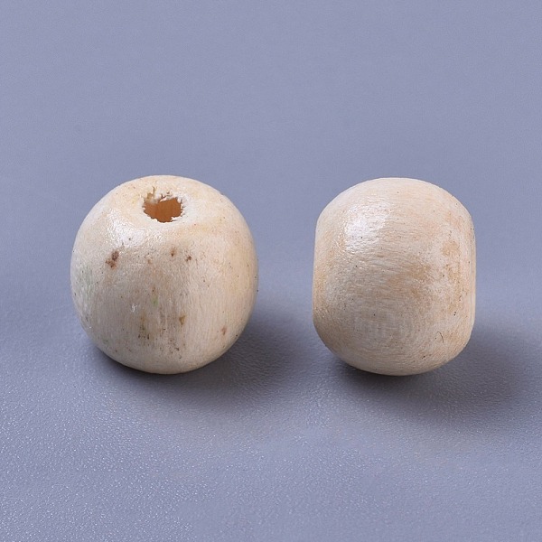 

PandaHall Dyed Natural Wood Beads, Round, Lead Free, Wheat, 10x9mm, Hole: 3mm Maple Wood Round Orange