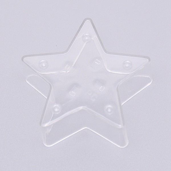 

PandaHall Transparent Plastic Star Candle Holder, Clear, 51x51x18mm Plastic Clear