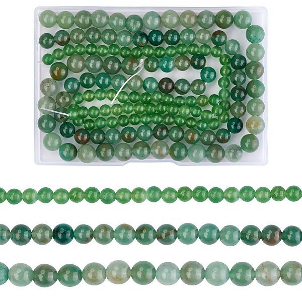 

PandaHall Yilisi 3 Strands 3 Style Natural Green Aventurine Beads Strands, Round, 1strand/style Green Aventurine Round