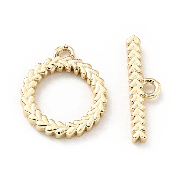 

PandaHall Rack Plating Brass Toggle Clasps, Cadmium Free & Lead Free, Long-Lasting Plated, Heart Ring, Light Gold, Ring: 14x12x1.8mm, Hole...