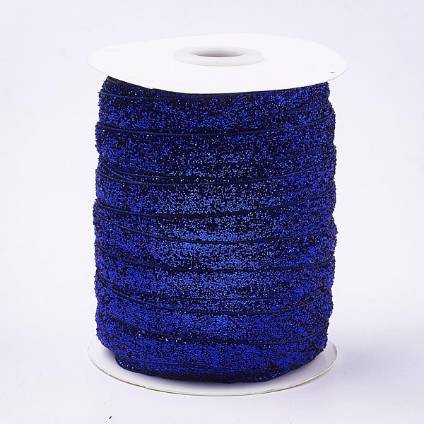 

PandaHall Glitter Sparkle Ribbon, Polyester & Nylon Ribbon, Medium Blue, 3/8 inch(9.5~10mm), about 50yards/roll(45.72m/roll) Polyester None...