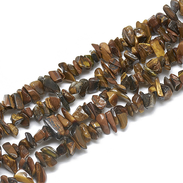 

PandaHall Natural Tiger Eye Beads Strands, Chip, 3~11x3~5x1~4mm, Hole: 1mm, about 380~400pcs/strand, 33 inch Tiger Eye Chip