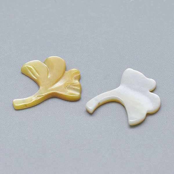 

PandaHall Yellow Shell Pendants, Ginkgo Leaf, 16x15x2mm Yellow Shell Leaf