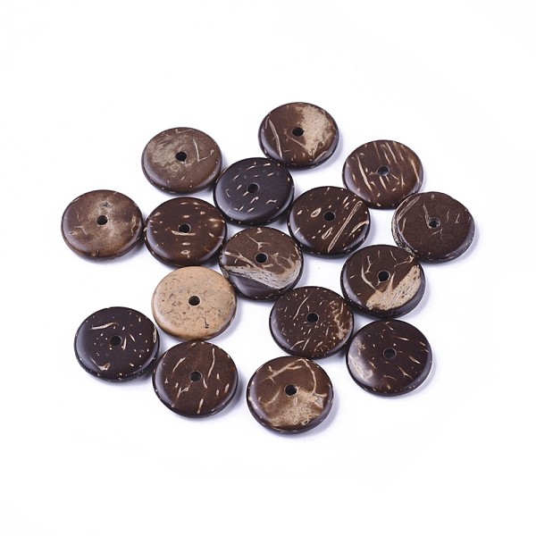 

PandaHall Coconut Beads, Donut, Coconut Brown, 15x3mm, Hole: 3mm Coconut Donut Brown