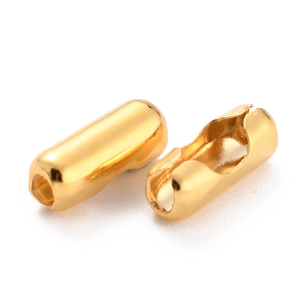 

PandaHall 304 Stainless Steel Ball Chain Connectors, Golden, 13x5.5mm, Hole: 2.5mm, Fit for 4.5mm ball chain 304 Stainless Steel