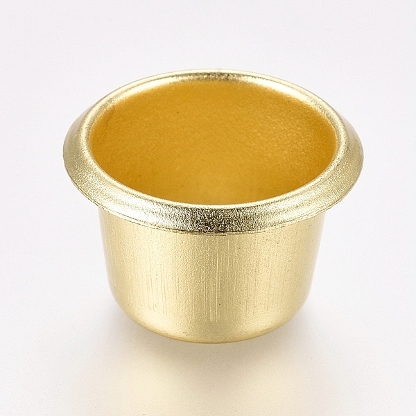 PandaHall Iron Candle Cups, for Candle Making Tools, Golden, 28x17.5mm, Hole: 4.5mm Iron