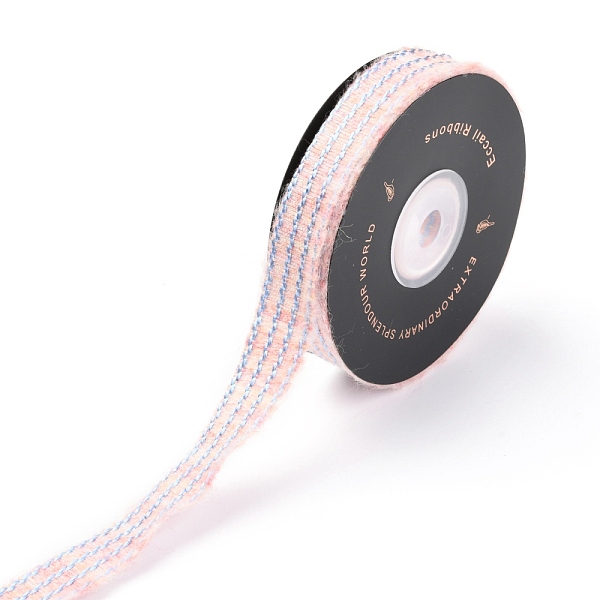 

PandaHall Polyester Ribbon, 4 Row Stripe Pattern, for Weddings Gift Package Wrapping, Bow Decorations, Misty Rose, 5/8 inch(17mm), 10...