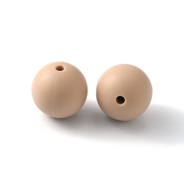 

PandaHall Food Grade Eco-Friendly Silicone Beads, Chewing Beads For Teethers, DIY Nursing Necklaces Making, Round, Tan, 15mm, Hole: 2mm..., Orange