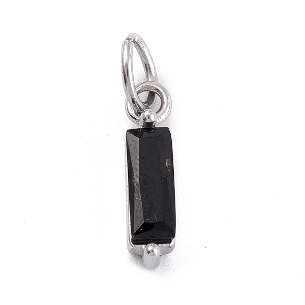 

PandaHall 304 Stainless Steel Cubic Zirconia Pendants, Rectangle, Stainless Steel Color, Black, 17x4x4mm, Hole: 5mm Stainless Steel+Cubic...