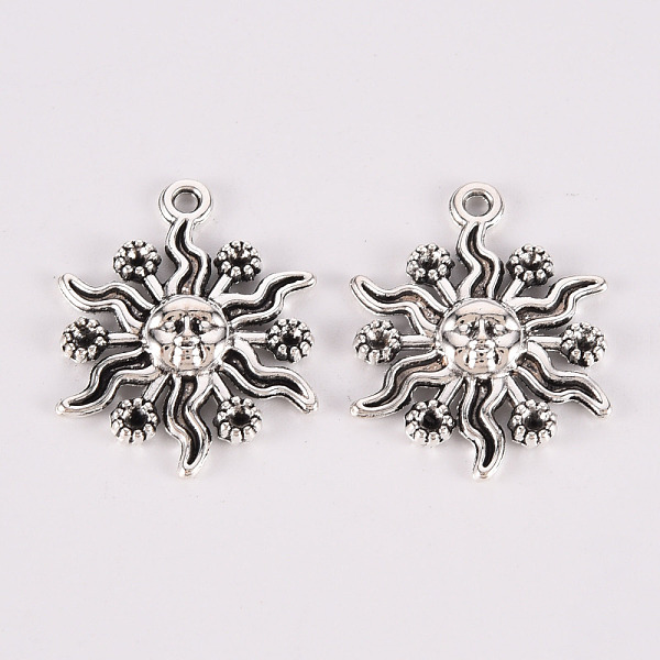 

PandaHall Tibetan Style Alloy Pendants Rhinestone Settings, Lead Free & Cadmium Free, Sun, Antique Silver, Fit For 1.5mm rhinestone...