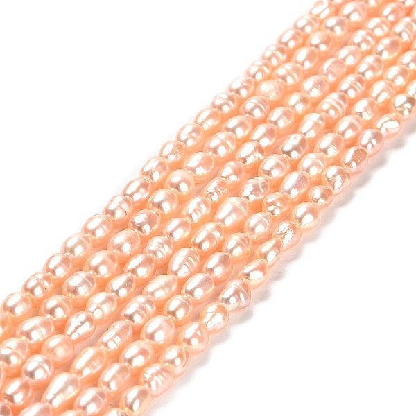 

PandaHall Natural Cultured Freshwater Pearl Beads Strands, Rice, Grade 2A, PeachPuff, 6~6.5x4~4.5mm, Hole: 0.5mm, about 62pcs/strand..., Brown