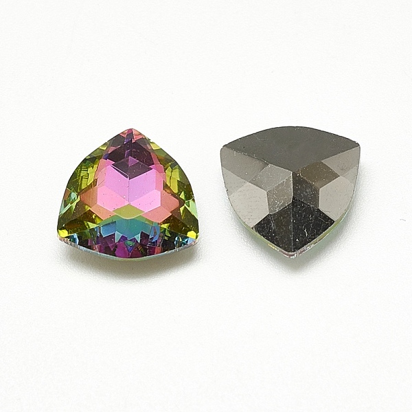 

PandaHall DIY Pointed Back K9 Glass Rhinestone Cabochons, Random Color Back Plated, Faceted, Triangle, Volcano, 12x12x4.5mm Glass Rhinestone..., Multicolor