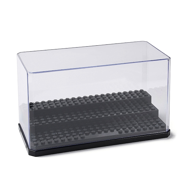 

PandaHall (Defective Closeout Sale: Scratched) 3-Tier Transparent Acrylic Mini Building Block Presentation Boxes, Dustproof Assembled Mini..., Black