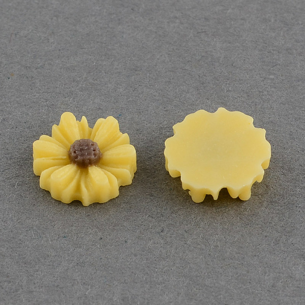 フラットバック髪＆コスチュームアクセサリーの装飾品は、装飾レジンの花デイジーカボションをスクラップ