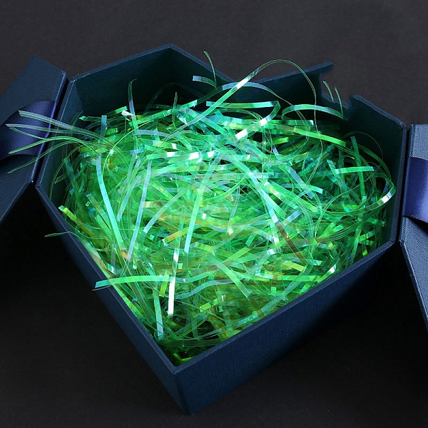 

PandaHall Colorful Raffia Crinkle Cut Paper Shred Filler, for Gift Wrapping & Easter Basket Filling, Lime Green, 3mm, 30g/bag Raffia
