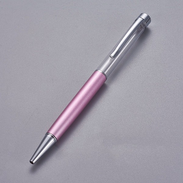 

PandaHall Creative Empty Tube Ballpoint Pens, with Black Ink Pen Refill Inside, for DIY Glitter Epoxy Resin Crystal Ballpoint Pen Herbarium..., Pink