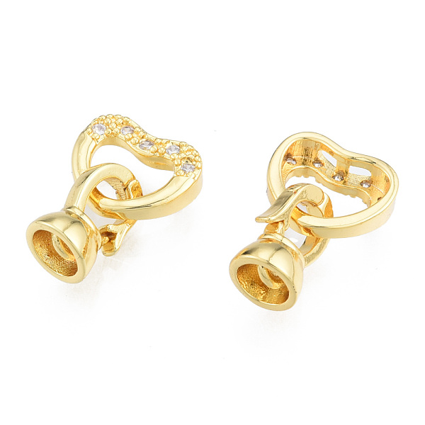 

PandaHall Brass Pave Clear Cubic Zirconia Fold Over Clasps, Nickel Free, Heart, Real 18K Gold Plated, Heart: 10x11.5x4mm, Clasp: 11x6.5x6mm...
