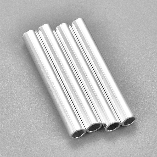 

PandaHall 304 Stainless Steel Tube Beads, Silver, 30x7mm, Hole: 6mm 304 Stainless Steel Tube