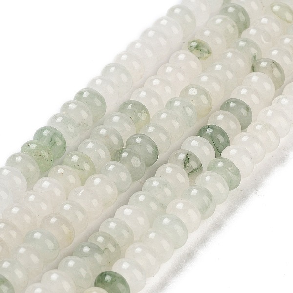 

PandaHall Natural Quartz Beads Strands, Rondelle, 8x5mm, Hole: 1mm, about 73~75pcs/strand, 14.65~14.88''(37.2~37.8cm) Other Quartz Rondelle