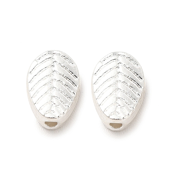 

PandaHall Alloy Bead, Long-Lasting Plated, Cadmium Free & Nickel Free & Lead Free, Leaf, Silver, 8.5x6x3mm, Hole: 1.4mm Alloy Leaf