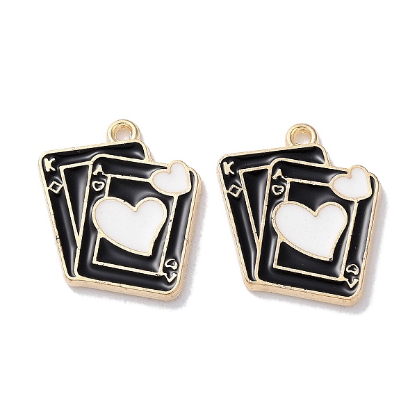 

PandaHall Alloy Enamel Pendants, Golden, Playing Cards, 19x8x1mm, Hole: 1.5mm Alloy+Enamel Others