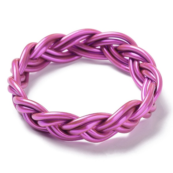 

PandaHall Plastic Cord Braided Stretch Bracelets, Violet, Inner Diameter: 2-1/2 inch(6.5cm) Plastic Purple