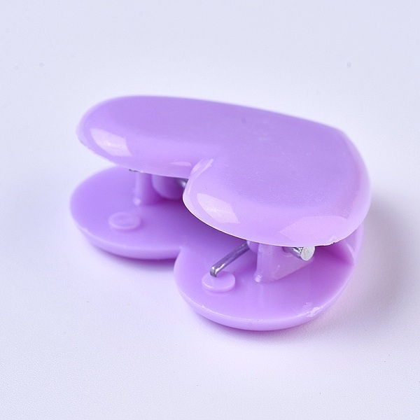 

PandaHall Plastic Clips, Heart, Purple, 27x32x13mm Plastic Purple
