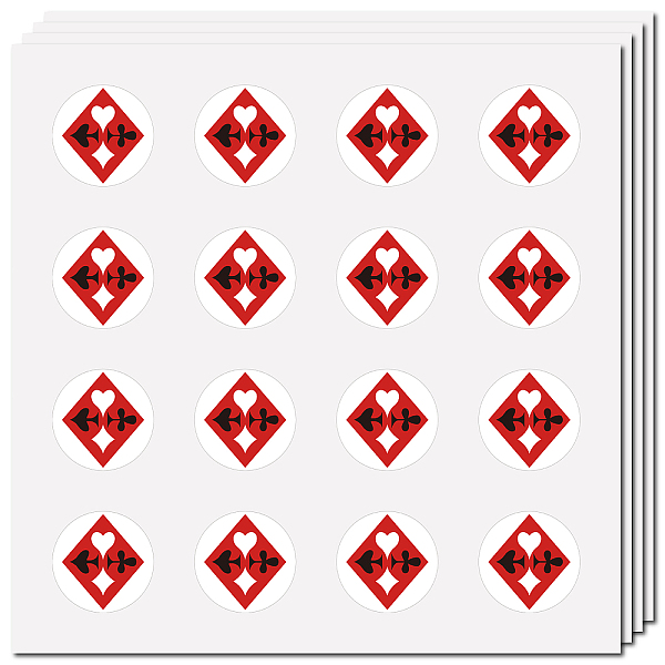 

PandaHall 8 Sheets Plastic Waterproof Self-Adhesive Picture Stickers, Round Dot Cartoon Decals for Kid's Art Craft, Rhombus, 150x150mm...