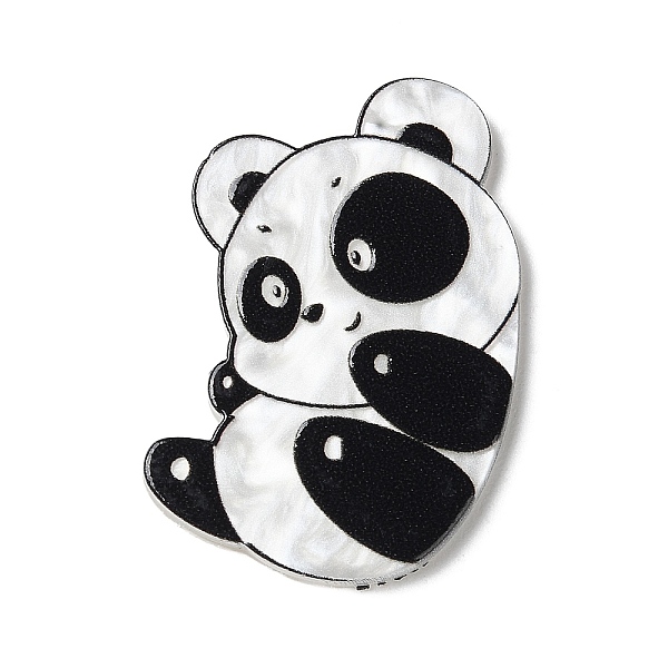 

PandaHall Printed Opaque Acrylic Cabochons, Panda, Gainsboro, 40x26.5x2.5mm Acrylic Panda Gray