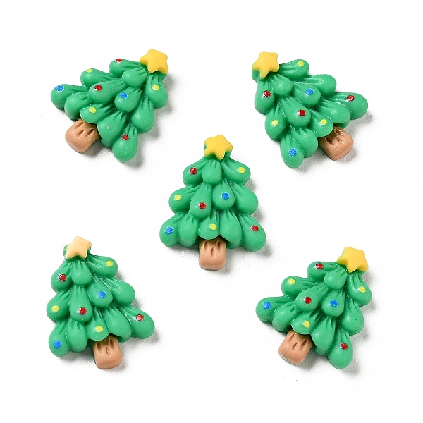 

PandaHall Opaque Resin Cabochons, Christmas Tree, Medium Sea Green, 24.5x19x6mm Resin Tree