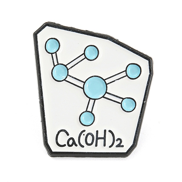 

PandaHall Chemical Molecular Geometry Enamel Pins, Black Alloy Badge for Backpack Clothes, Light Sky Blue, 23x21x1mm Alloy+Enamel Others