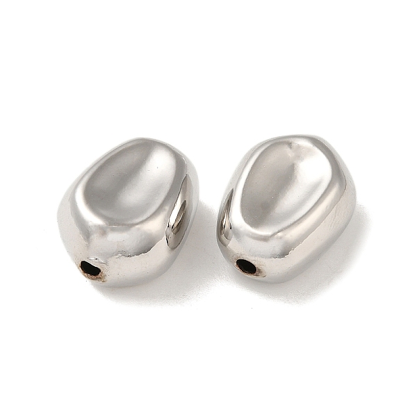 

PandaHall Rack Plating Brass Beads, Long-Lasting Plated, Lead Free & Cadmium Free, Oval, Platinum, 15.5x12x8.5mm, Hole: 1.8mm Brass Oval
