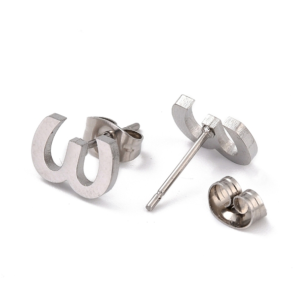 

PandaHall 304 Stainless Steel Greek Alphabet Stud Earrings, Manual Polishing, Letter.W, 7~11x2~10x1.5mm, Pin: 0.8mm 304 Stainless Steel...