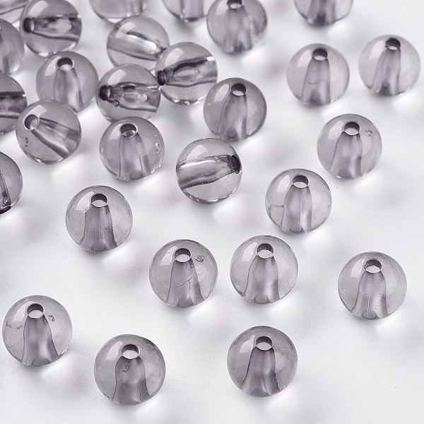 

PandaHall Transparent Acrylic Beads, Round, Lavender, 10x9mm, Hole: 2mm, about 940pcs/500g Acrylic Round Purple